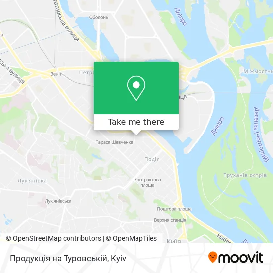 Карта Продукція на Туровській