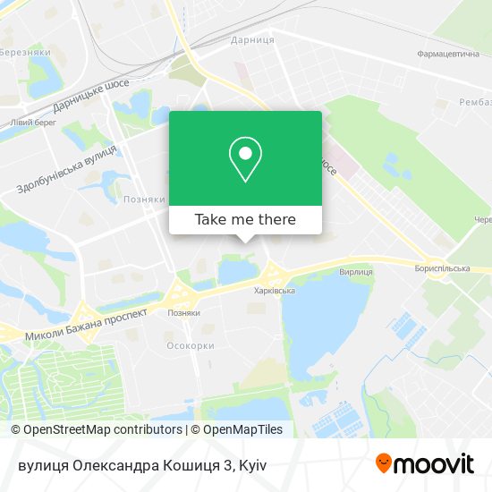 вулиця Олександра Кошиця 3 map