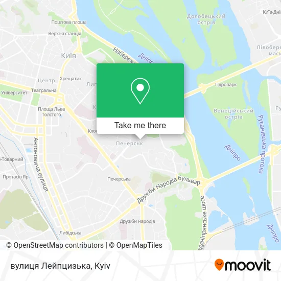 Карта вулиця Лейпцизька