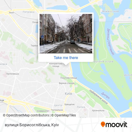 Карта вулиця Борисоглібська