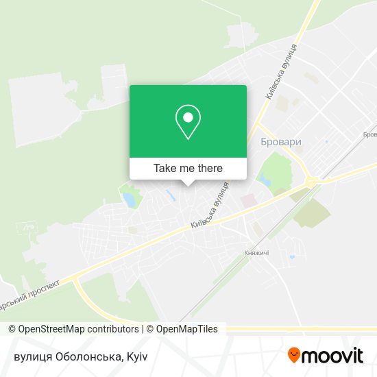 Карта вулиця Оболонська