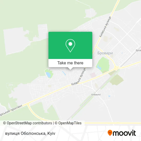 Карта вулиця Оболонська