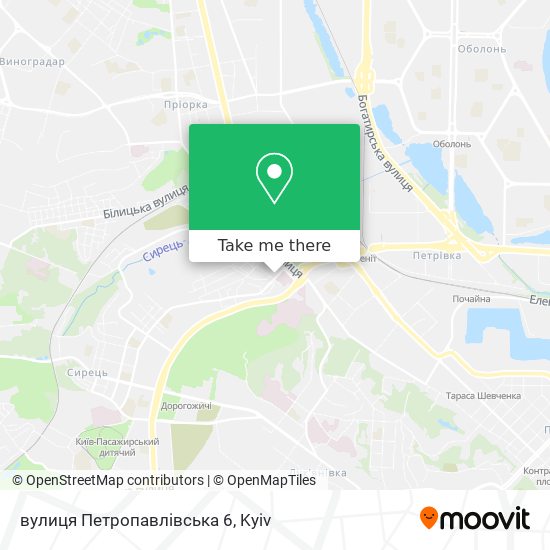 Карта вулиця Петропавлівська 6