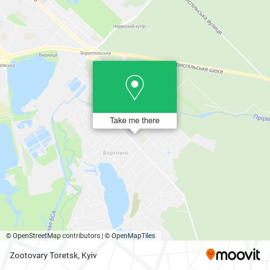 Zootovary Toretsk map