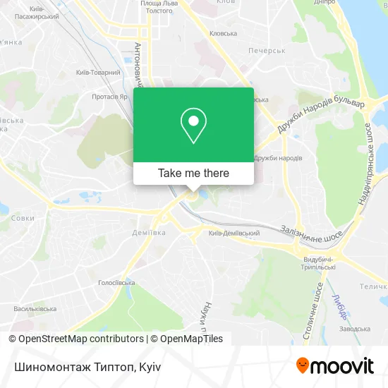 Шиномонтаж Типтоп map