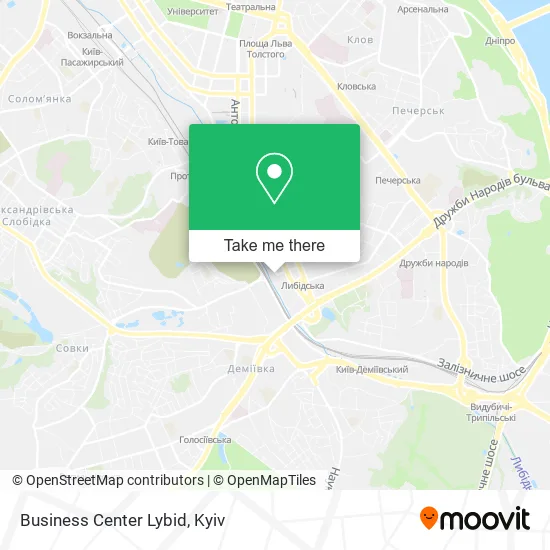Карта Business Center Lybid