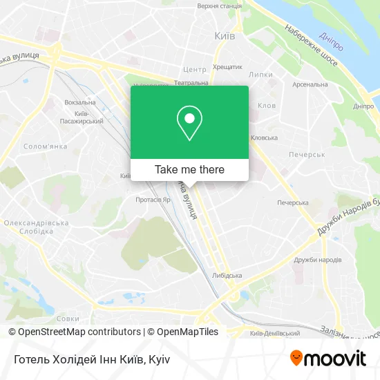 Карта Готель Холідей Інн Київ