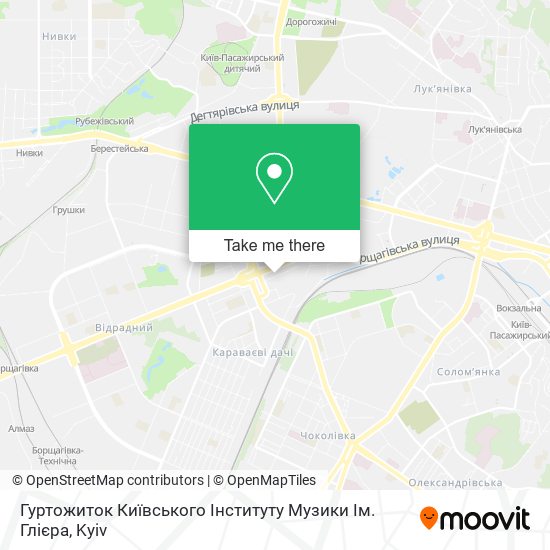Карта Гуртожиток Київського Інституту Музики Ім. Глієра