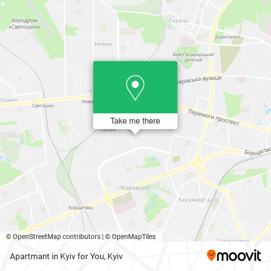 Apartmant in Kyiv for You map