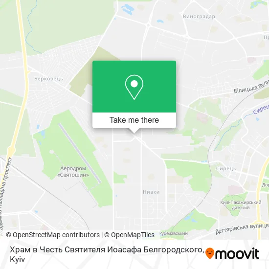 Карта Храм в Честь Святителя Иоасафа Белгородского