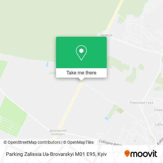 Parking Zalissia Ua-Brovarskyi M01 E95 map