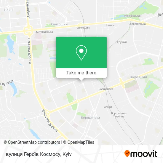 Карта вулиця Героїв Космосу