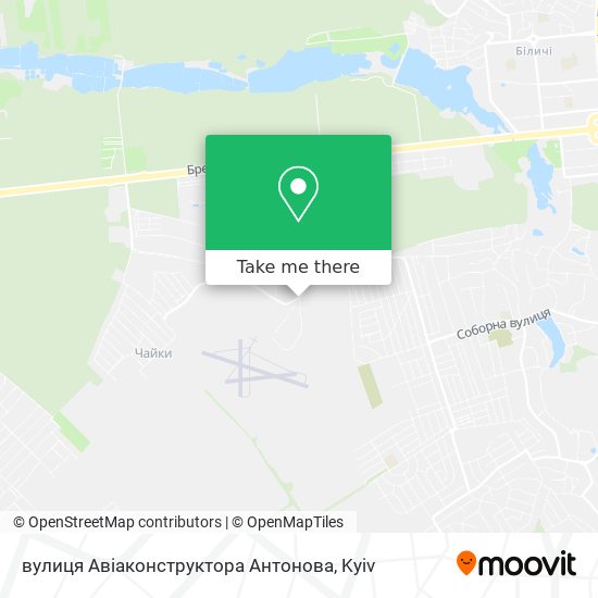 Карта вулиця Авіаконструктора Антонова