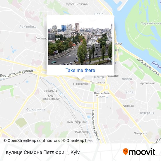 вулиця Симона Петлюри 1 map