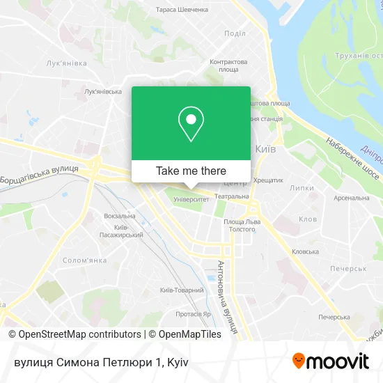 вулиця Симона Петлюри 1 map
