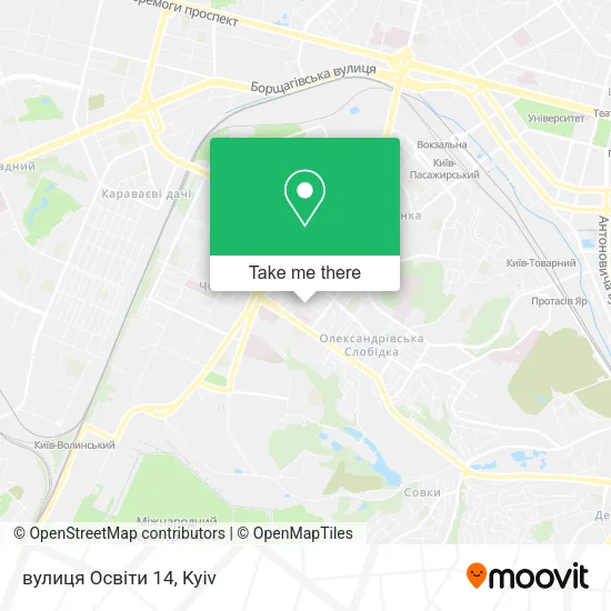 Карта вулиця Освіти 14