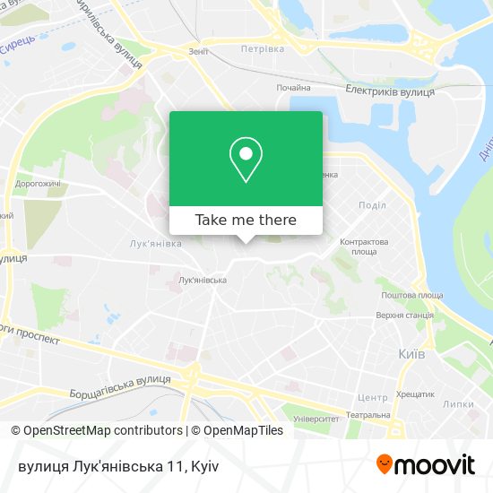 Карта вулиця Лук'янівська 11