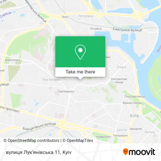 Карта вулиця Лук'янівська 11