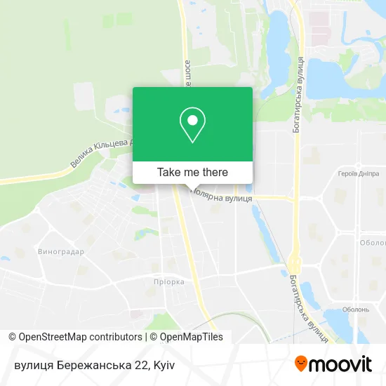 Карта вулиця Бережанська 22