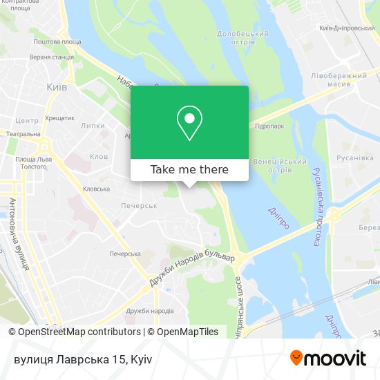 Карта вулиця Лаврська 15