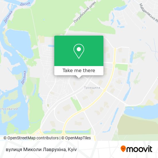 Карта вулиця Миколи Лаврухіна