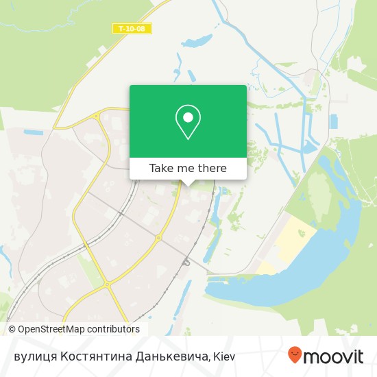 Карта вулиця Костянтина Данькевича