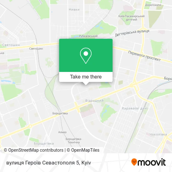 Карта вулиця Героїв Севастополя 5