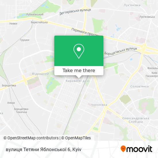 вулиця Тетяни Яблонської 6 map