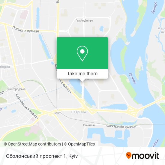 Оболонський проспект 1 map