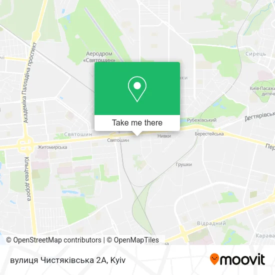 Карта вулиця Чистяківська 2А