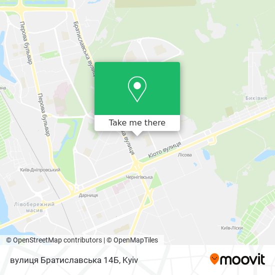 Карта вулиця Братиславська 14Б