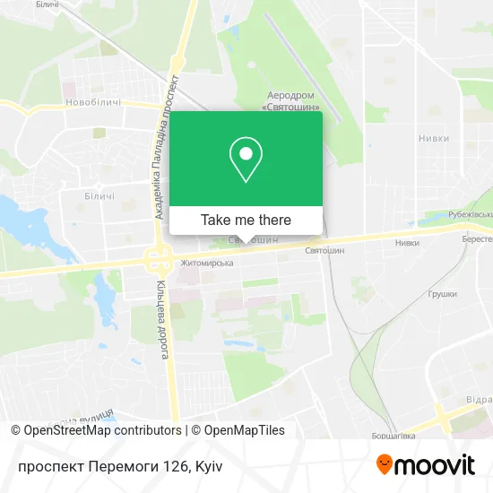 Карта проспект Перемоги 126