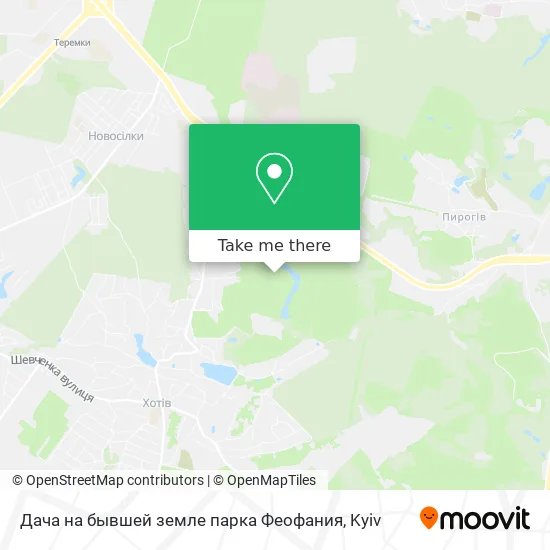 Дача на бывшей земле парка Феофания map