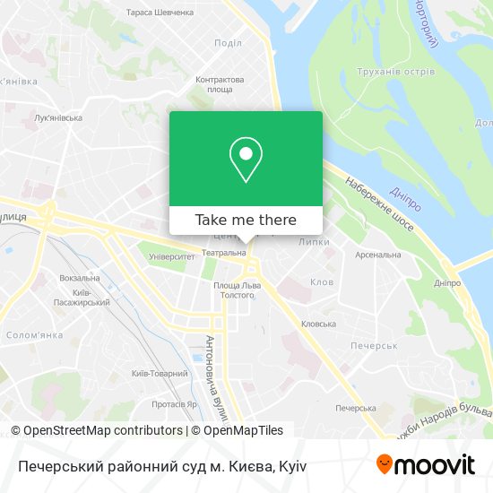 Карта Печерський районний суд м. Києва