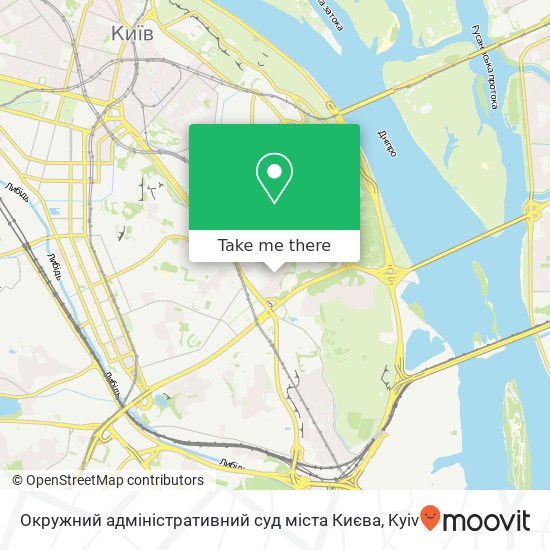 Окружний адміністративний суд міста Києва map