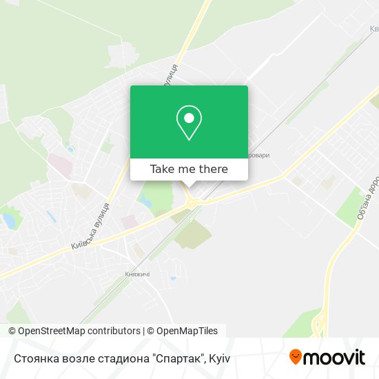 Карта Стоянка возле стадиона "Спартак"