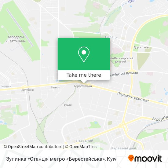 Зупинка «Станція метро «Берестейська» map