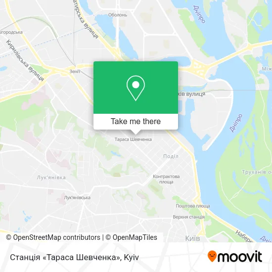 Карта Станція «Тараса Шевченка»