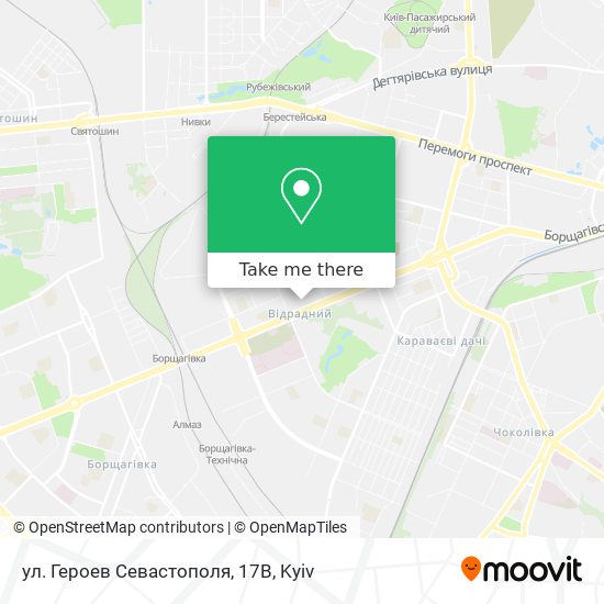Карта ул. Героев Севастополя, 17В