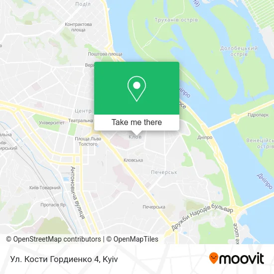 Карта Ул. Кости Гордиенко 4