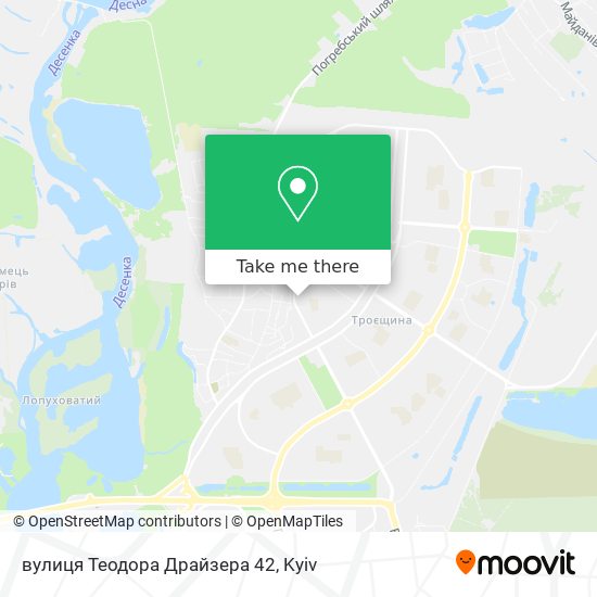 вулиця Теодора Драйзера 42 map