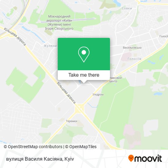 Карта вулиця Василя Касіяна