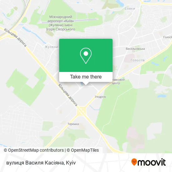 Карта вулиця Василя Касіяна