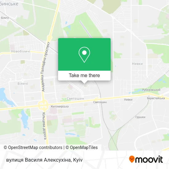 Карта вулиця Василя Алексухіна