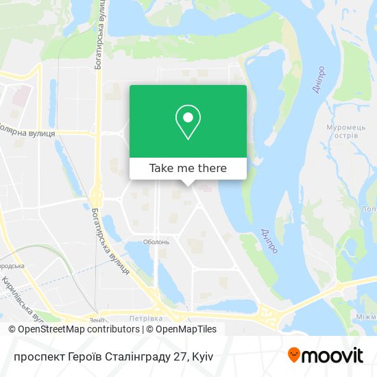 проспект Героїв Сталінграду 27 map