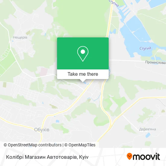 Карта Колібрі Магазин Автотоварів