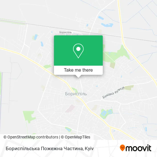 Карта Бориспільська Пожежна Частина