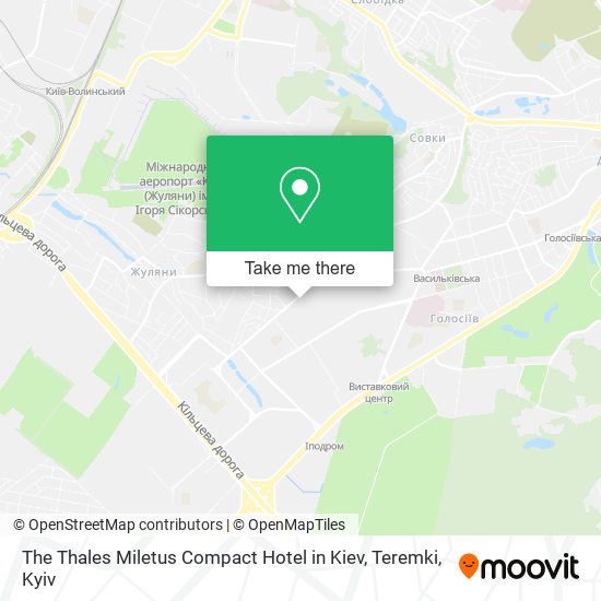 The Thales Miletus Compact Hotel in Kiev, Teremki map