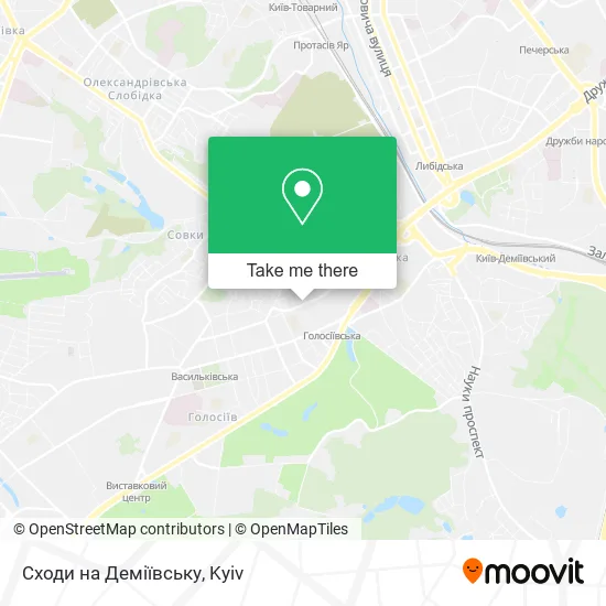 Карта Сходи на Деміївську