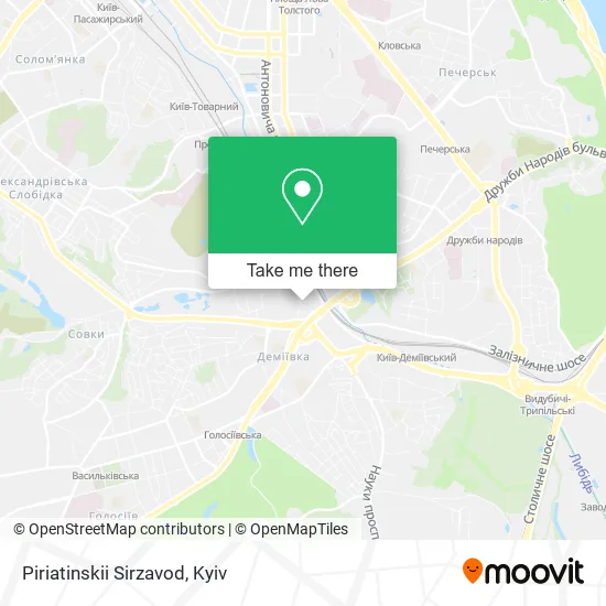 Карта Piriatinskii Sirzavod